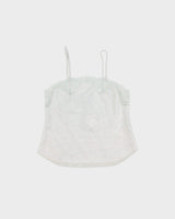 Vintage 1970s Christian Dior Union Made In USA Lace Trim Cami Top - S
