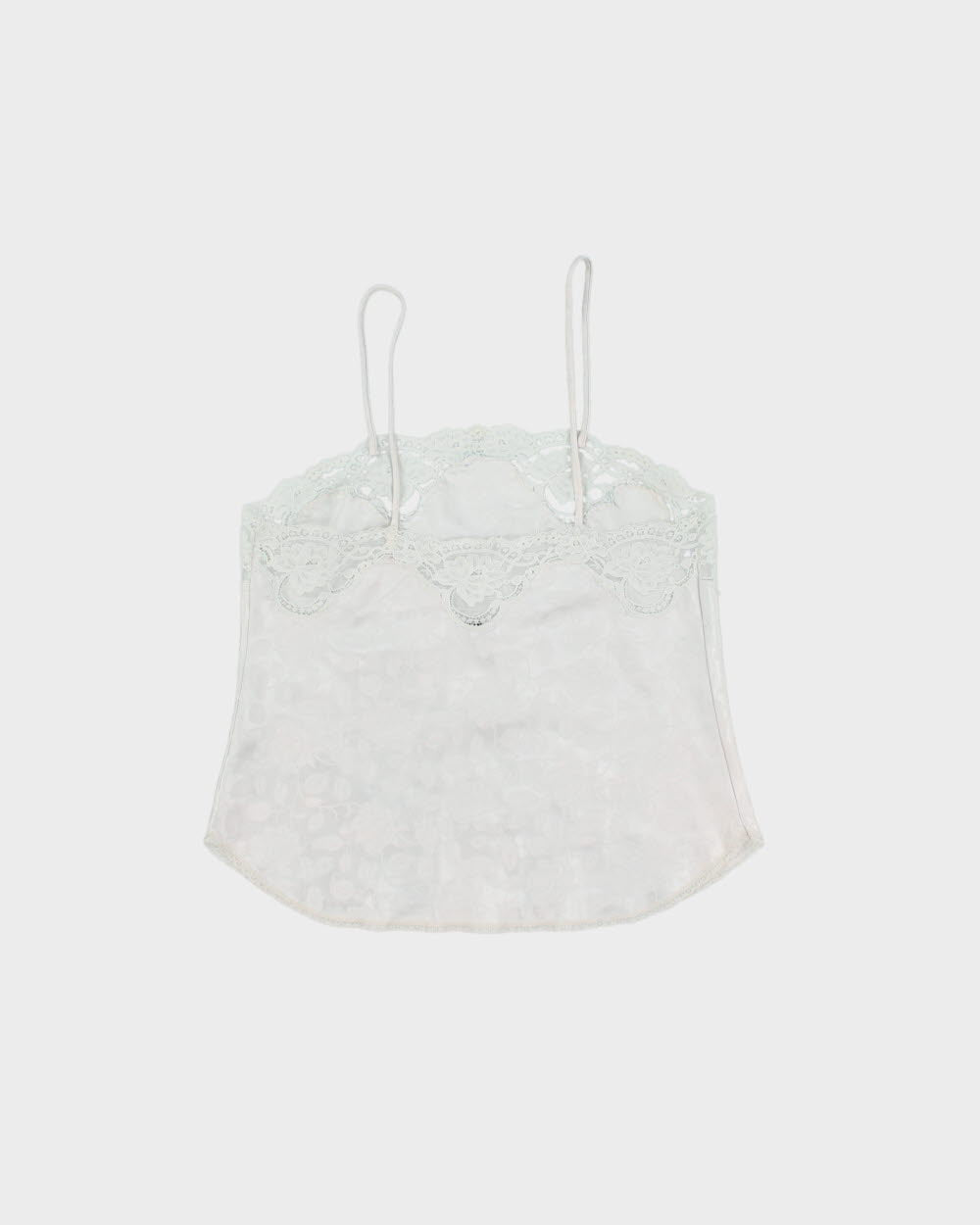 Vintage 1970s Christian Dior Union Made In USA Lace Trim Cami Top - S