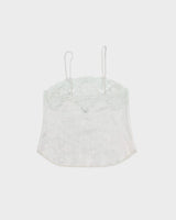Vintage 1970s Christian Dior Union Made In USA Lace Trim Cami Top - S