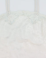 Vintage 1970s Christian Dior Union Made In USA Lace Trim Cami Top - S