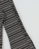 Vintage 1990s Chado One Shoulder Striped Sleeve Cut-out Top - S