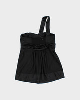 Vintage Y2K 2000 Bebe Silk One Shoulder Top - M