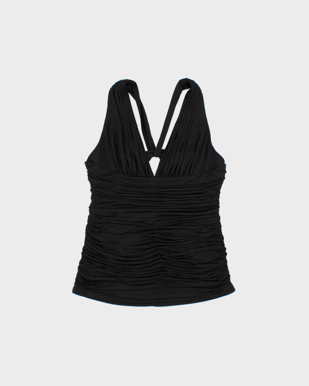 Vintage Y2K 2000 Le Chateau Ruched Backless Top - M