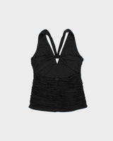 Vintage Y2K 2000 Le Chateau Ruched Backless Top - M
