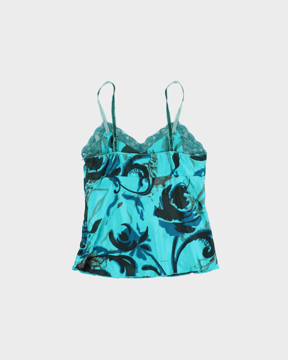 Vintage 2000s Kenzie Velvet Detail Silk Cami Top - S
