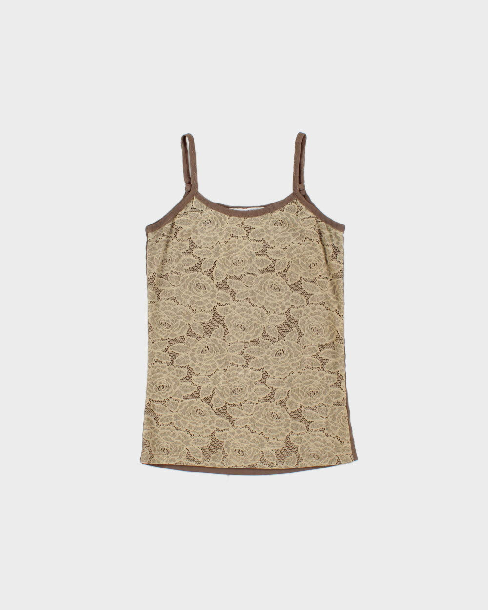 Vintage Y2k 2000s Miss Msz Lace Overlay Cami Top - XS