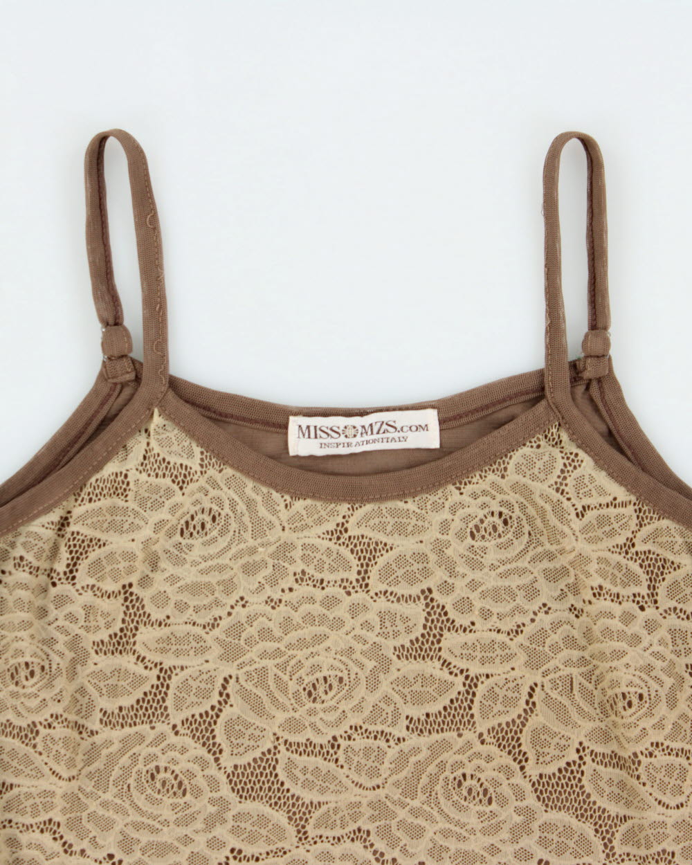 Vintage Y2k 2000s Miss Msz Lace Overlay Cami Top - XS