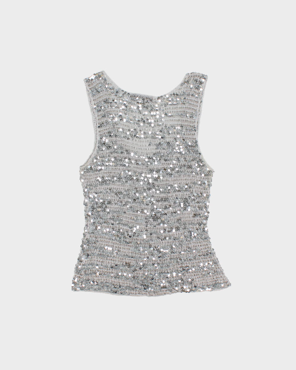Vintage Y2K 2000s Melanie Lyne Crochet Sequin Top - L