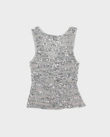 Vintage Y2K 2000s Melanie Lyne Crochet Sequin Top - L
