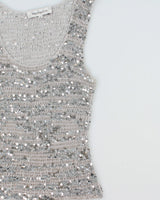 Vintage Y2K 2000s Melanie Lyne Crochet Sequin Top - L