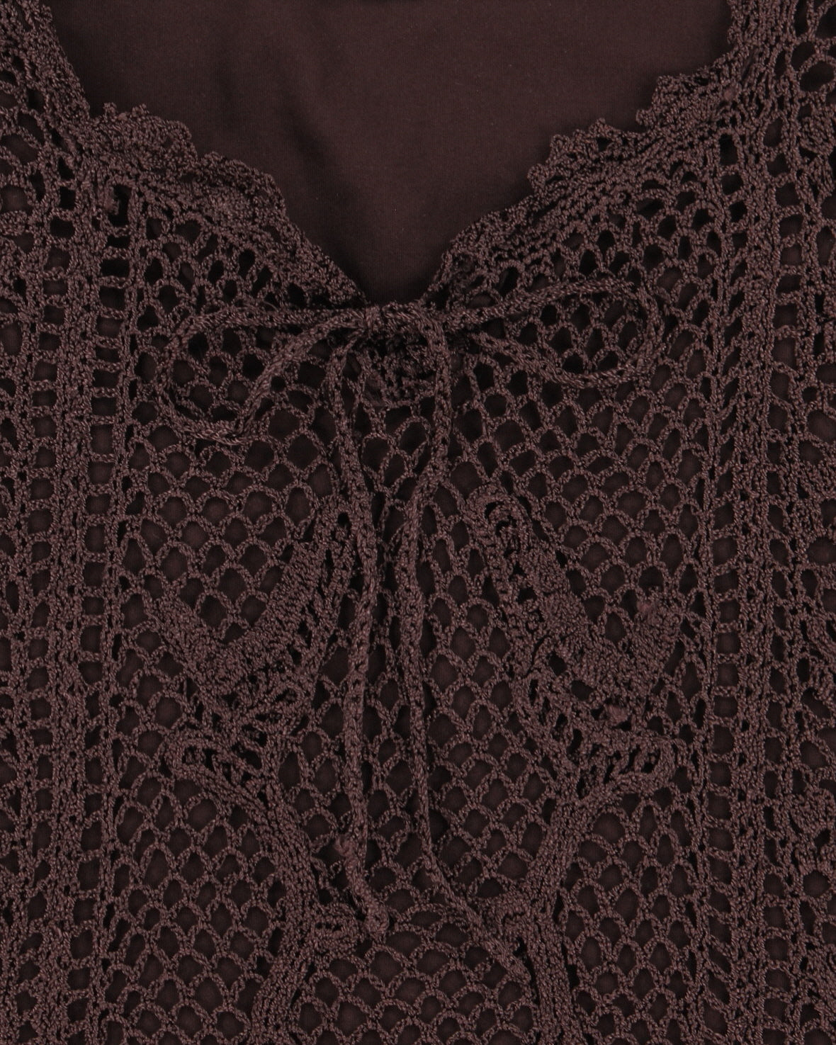 Vintage 1990s Kroshetta Crochet Cap Sleeve Top - XL