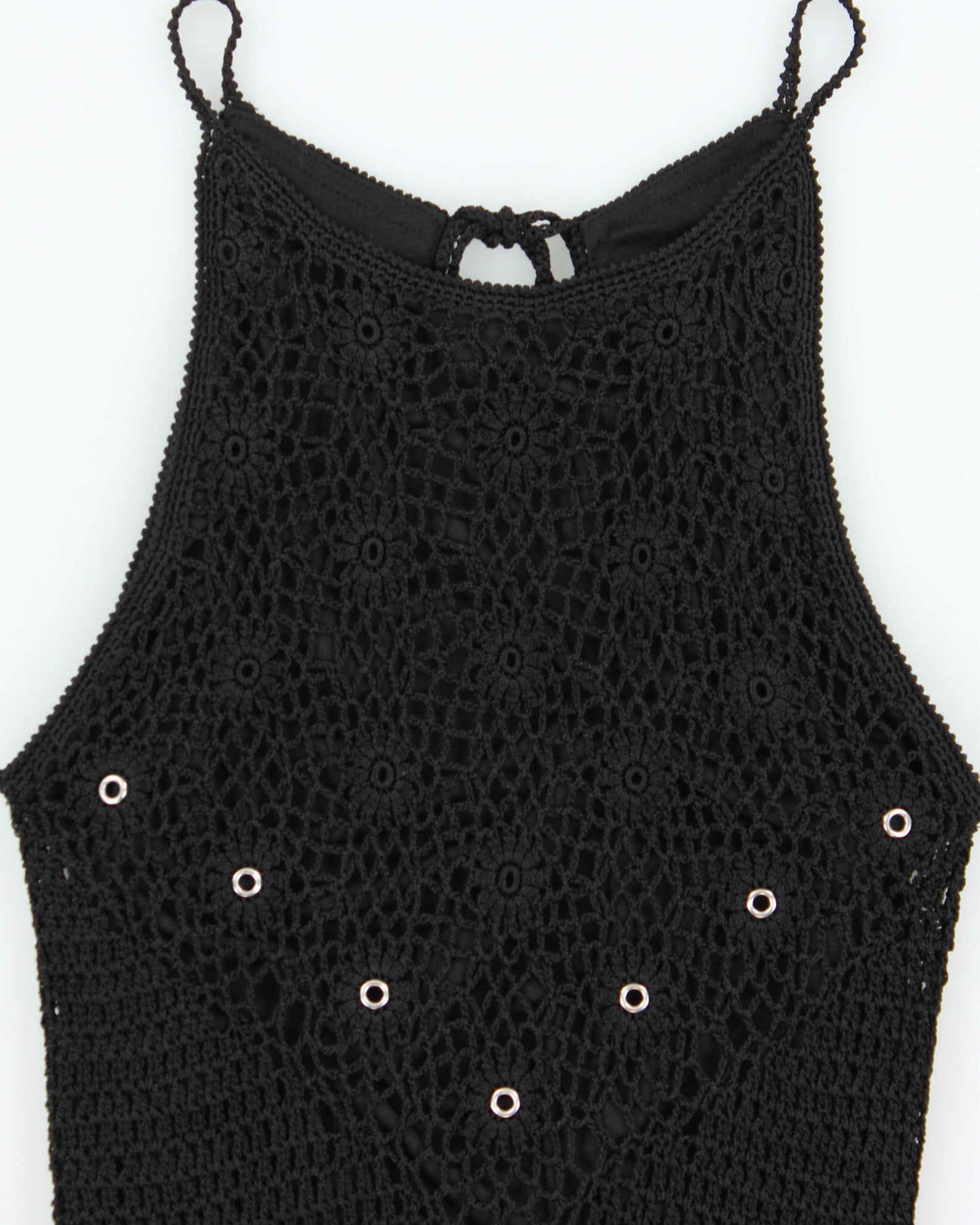 Vintage Y2K 2000s Ofuon Crochet Eyelet Top - XS