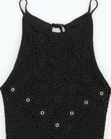Vintage Y2K 2000s Ofuon Crochet Eyelet Top - XS