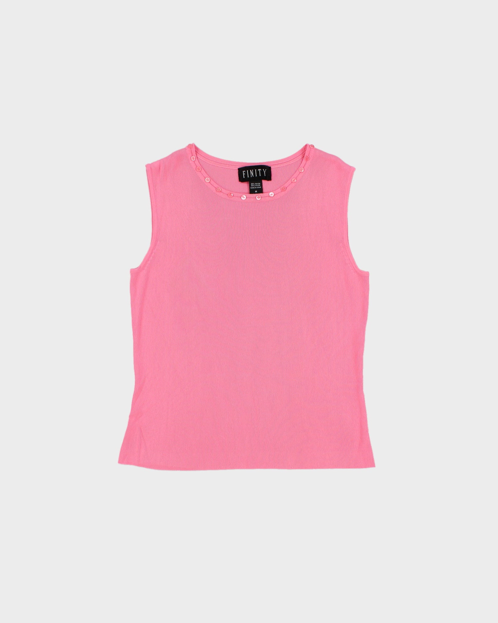 Vintage 1990s Finity Button Detail Knit Top - M