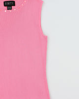 Vintage 1990s Finity Button Detail Knit Top - M
