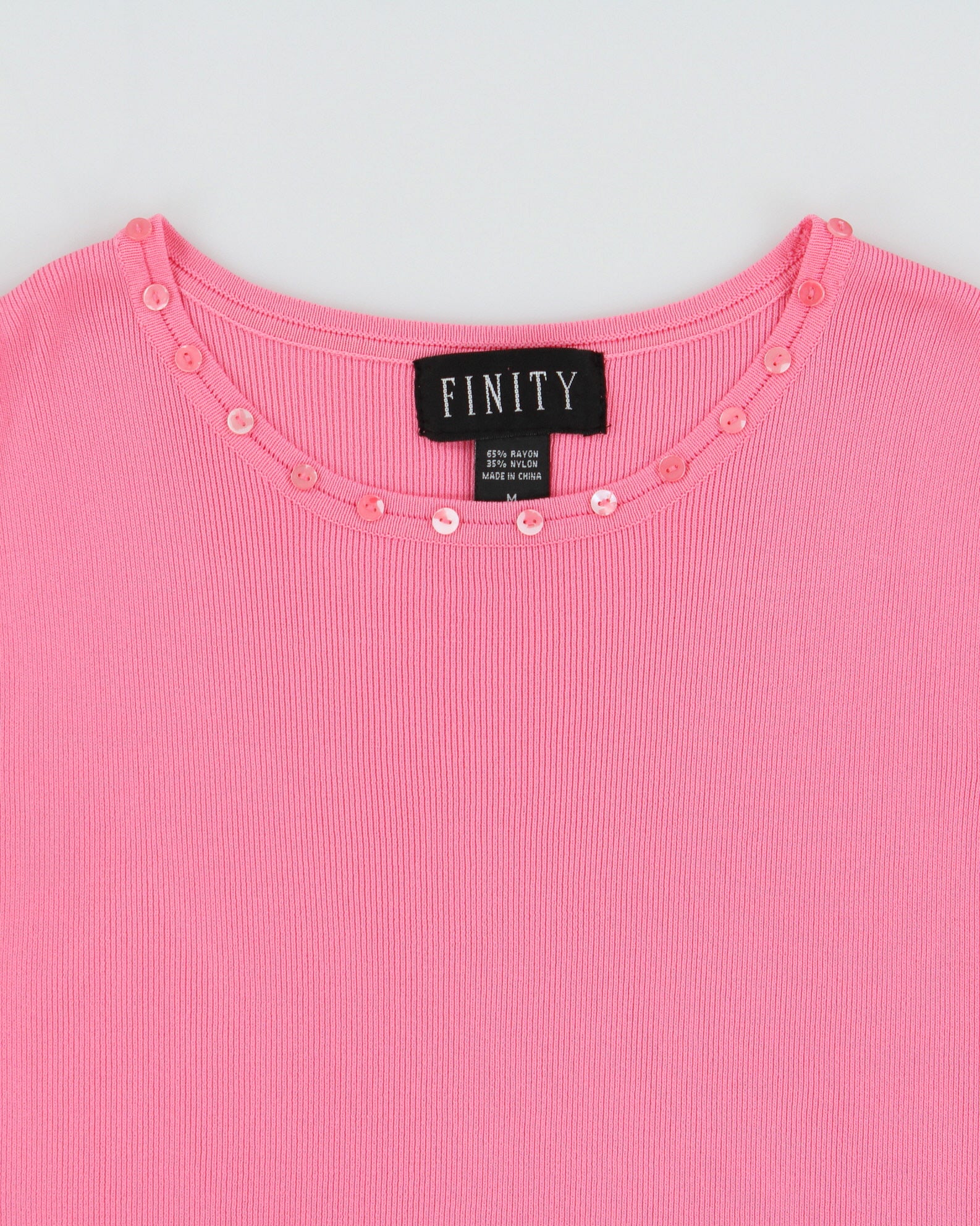 Vintage 1990s Finity Button Detail Knit Top - M