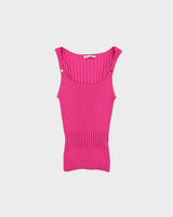 Vintage 1990s Carol Rose O ring Ribbed Knit Cami Top - S