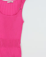 Vintage 1990s Carol Rose O ring Ribbed Knit Cami Top - S