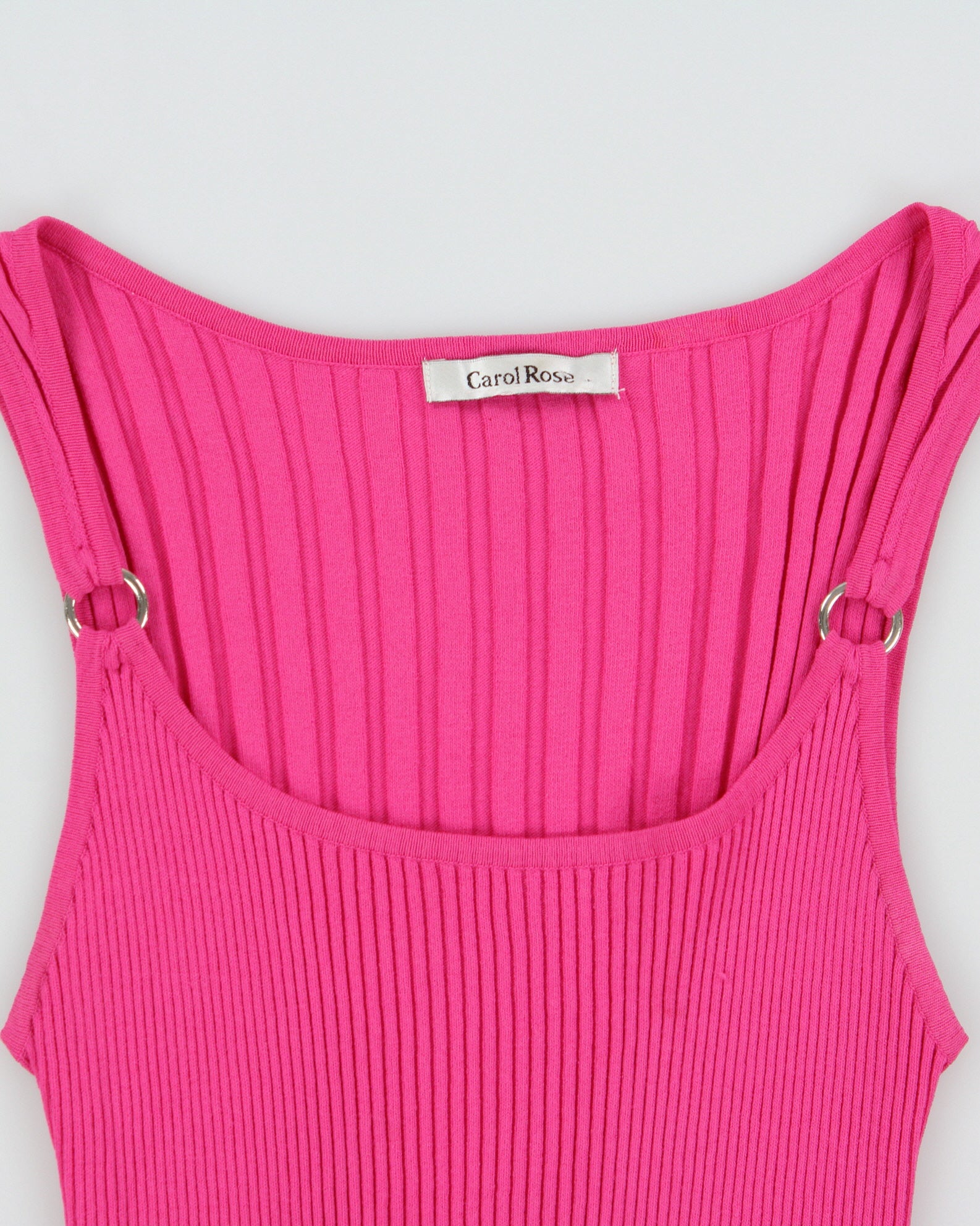 Vintage 1990s Carol Rose O ring Ribbed Knit Cami Top - S