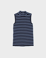Vintage 2000s Talbots Knit Striped Button Top - XS