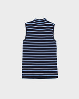Vintage 2000s Talbots Knit Striped Button Top - XS