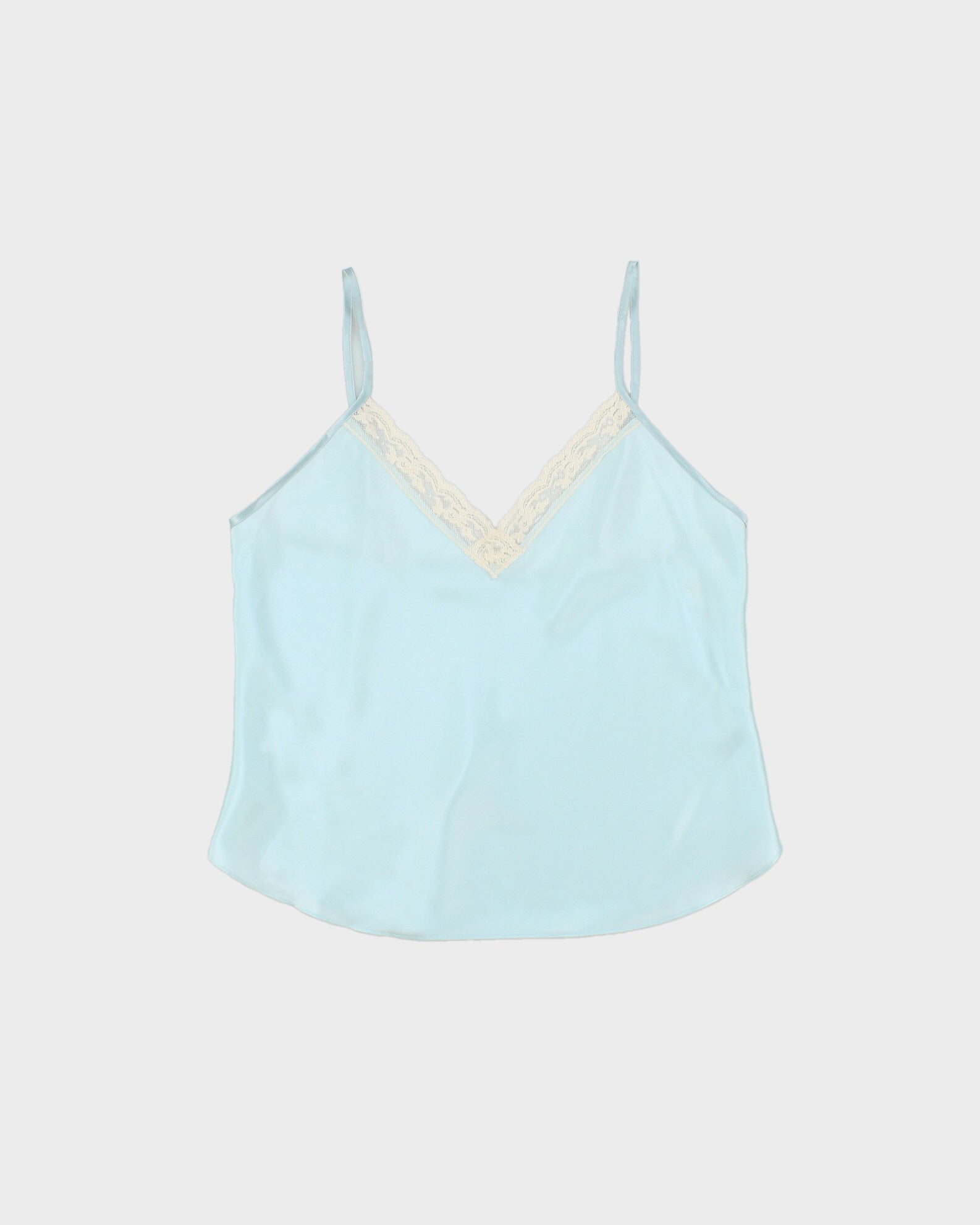Vintage 1990s Patricia Fieldwalker Semi Sheer Silk Cami Top - L