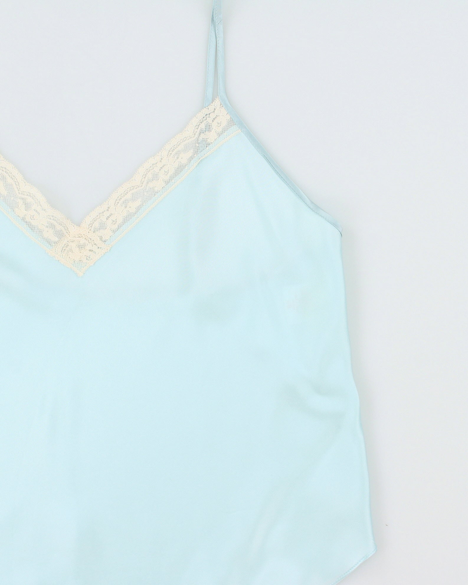 Vintage 1990s Patricia Fieldwalker Semi Sheer Silk Cami Top - L