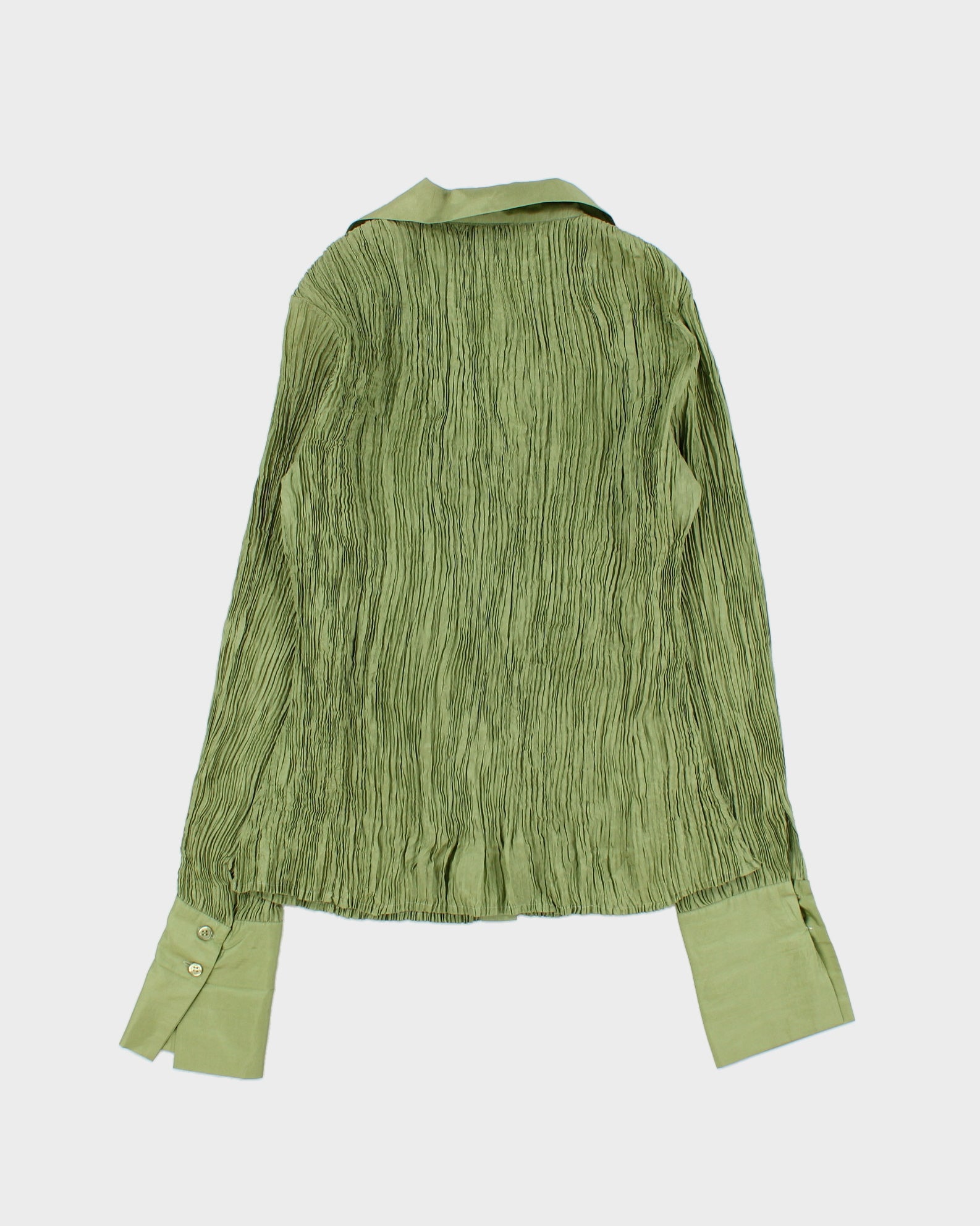 Vintage 1990s Wear Else? Crinkle Silk Long Sleeve  Blouse - S