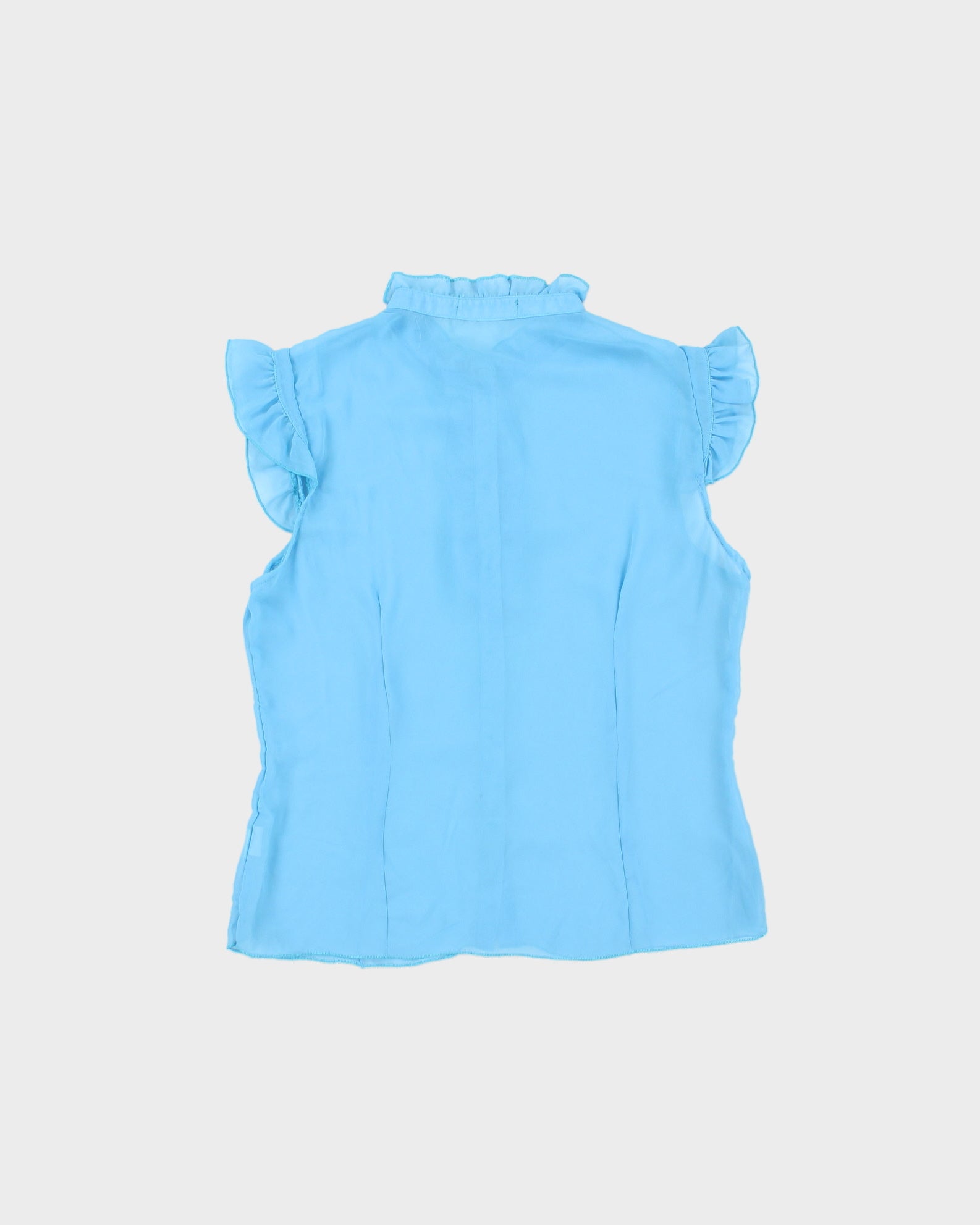 Vintage 2000s Coolwear USA Mesh Ruffle Sleeve Blouse - L