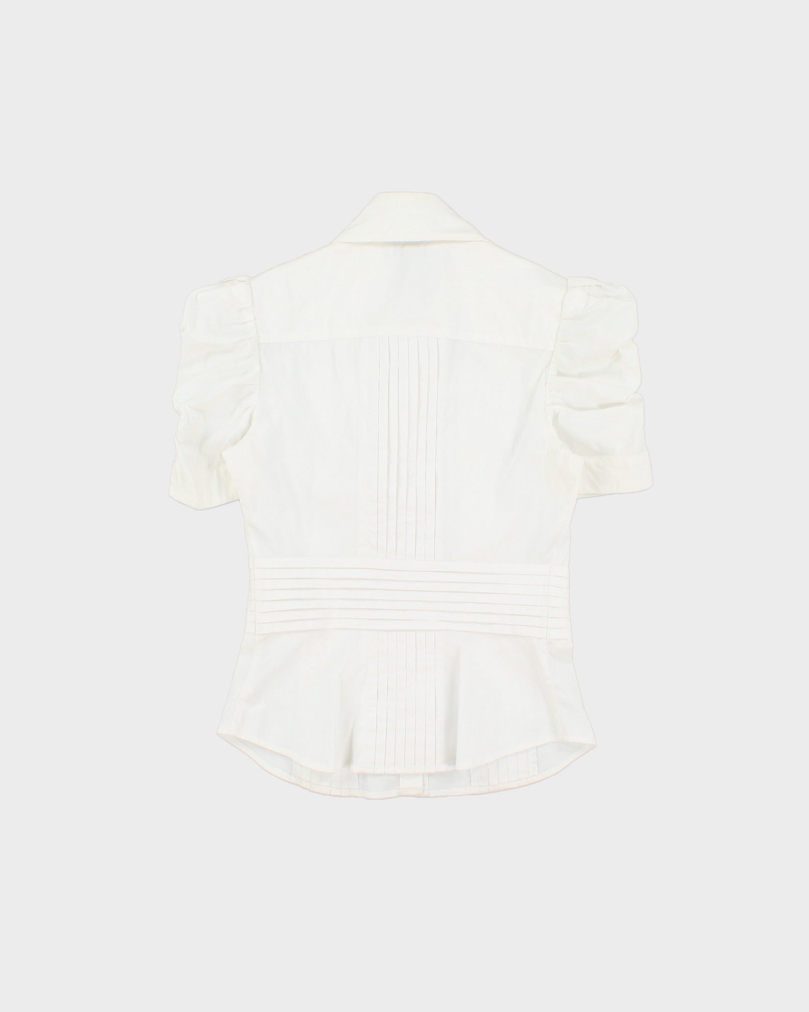 Vintage Y2K 2000s Bebe Ruffle Short Sleeve Blouse - S