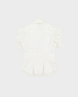Vintage Y2K 2000s Bebe Ruffle Short Sleeve Blouse - S