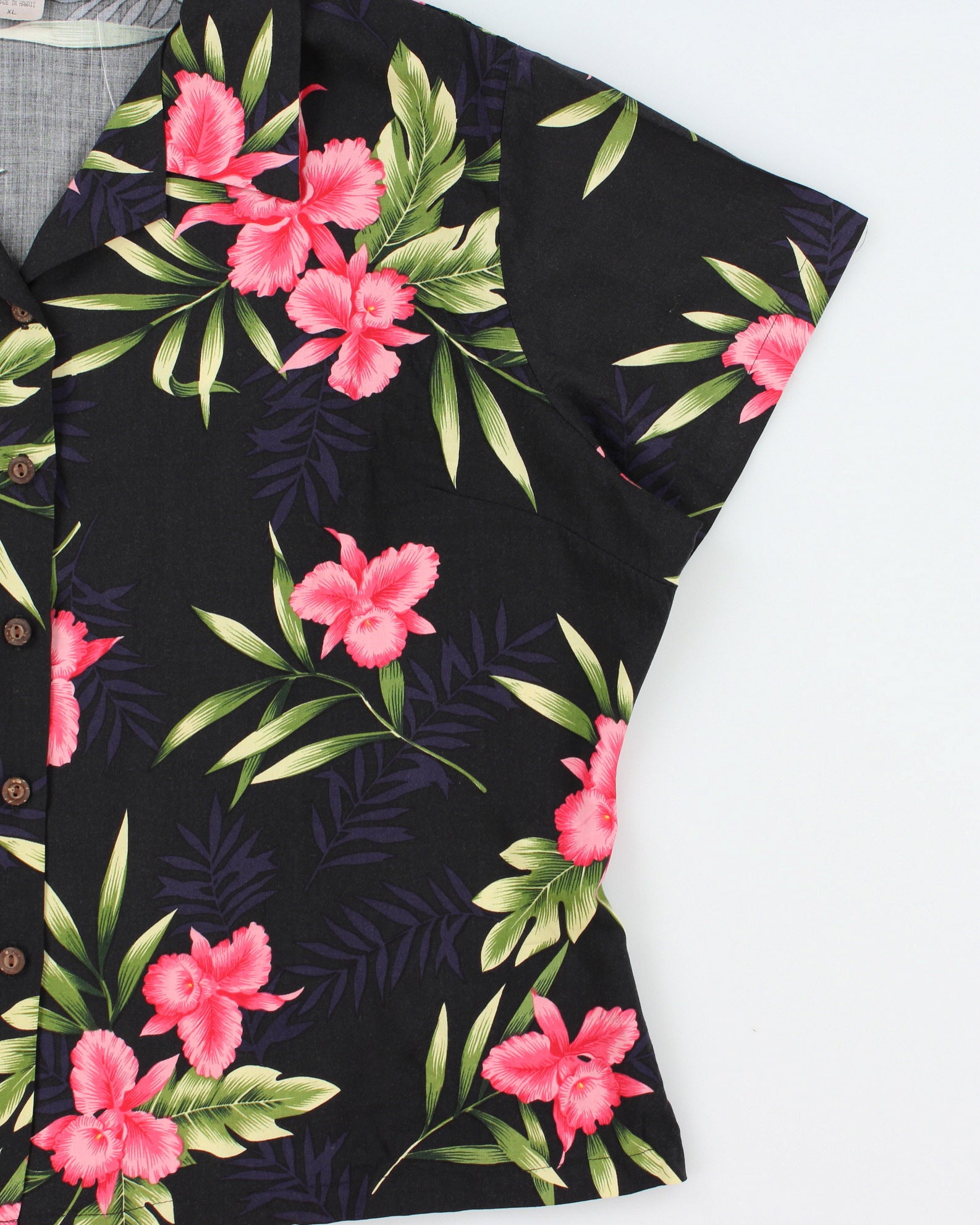 Vintage 1990s Two Palms Made In USA Hawaiian Blouse - XL