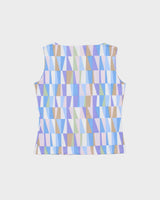 Vintage 1990s CDW Geometric Pattern Boat Neck Top - S