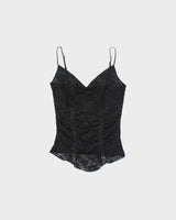 Vintage Y2K 2000s Smart Set Lace Ruched Cami Top - S