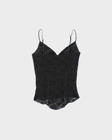 Vintage Y2K 2000s Smart Set Lace Ruched Cami Top - S