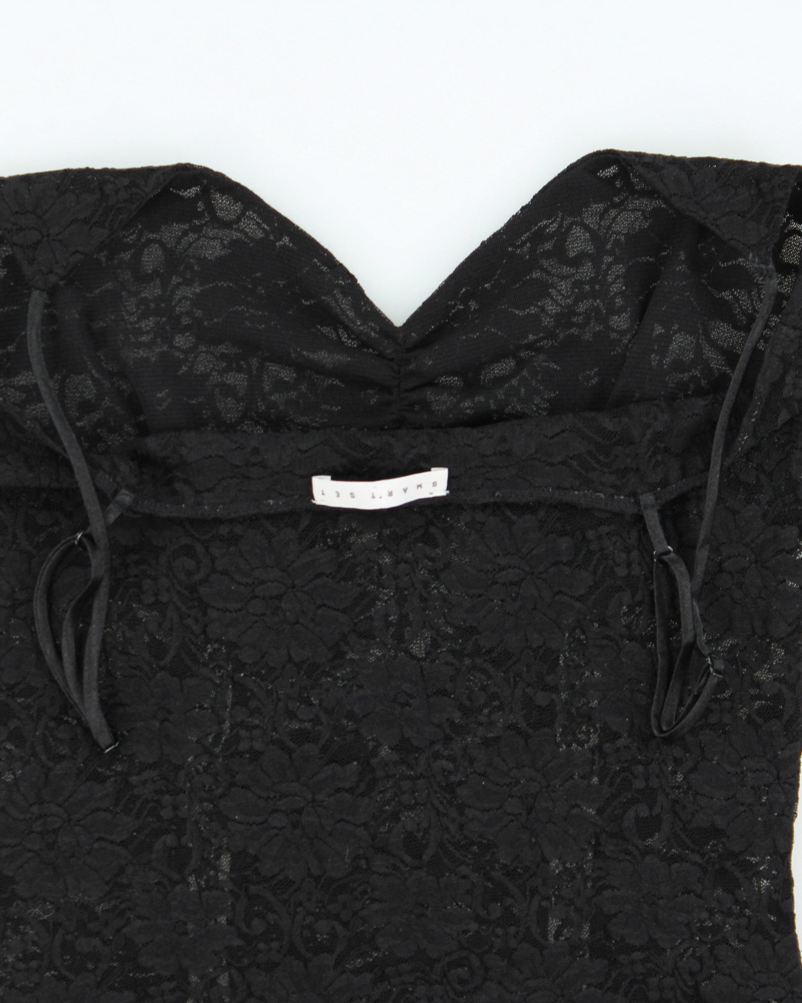 Vintage Y2K 2000s Smart Set Lace Ruched Cami Top - S