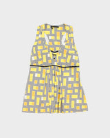 Vintage Y2K 2000s Miss Sixty Polka Dot &amp; Geometric Pattern Pleated Front Detail Top - M