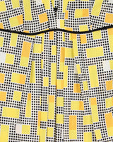 Vintage Y2K 2000s Miss Sixty Polka Dot &amp; Geometric Pattern Pleated Front Detail Top - M