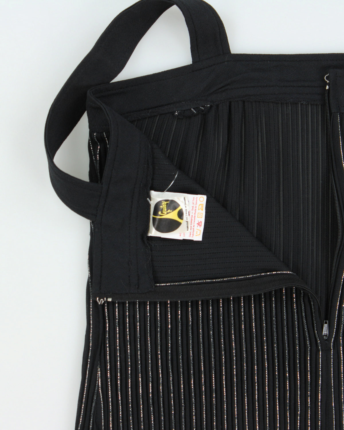 Vintage 1980s Guitare Union Made Sparkly Micro Pleated Top - S