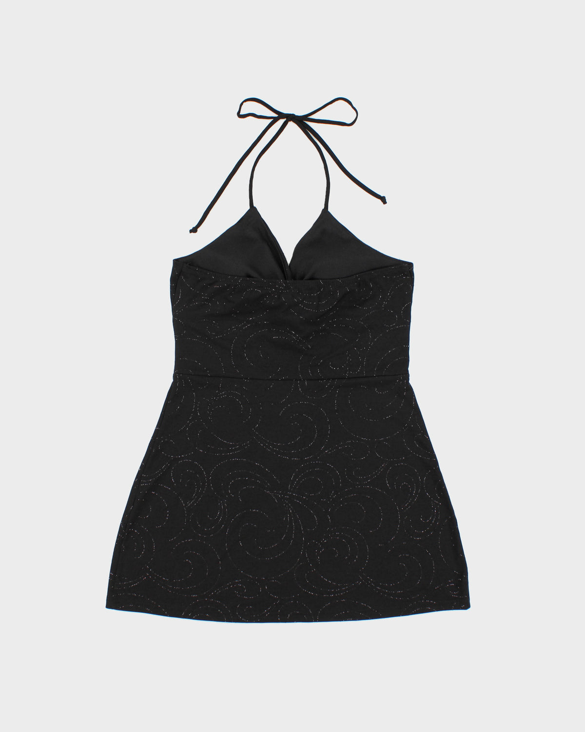 Vintage Y2K 2000s Mariposa Sparkly Swirl Pattern Halter Neck Top - S