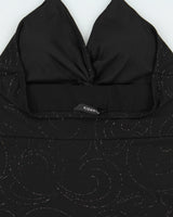 Vintage Y2K 2000s Mariposa Sparkly Swirl Pattern Halter Neck Top - S