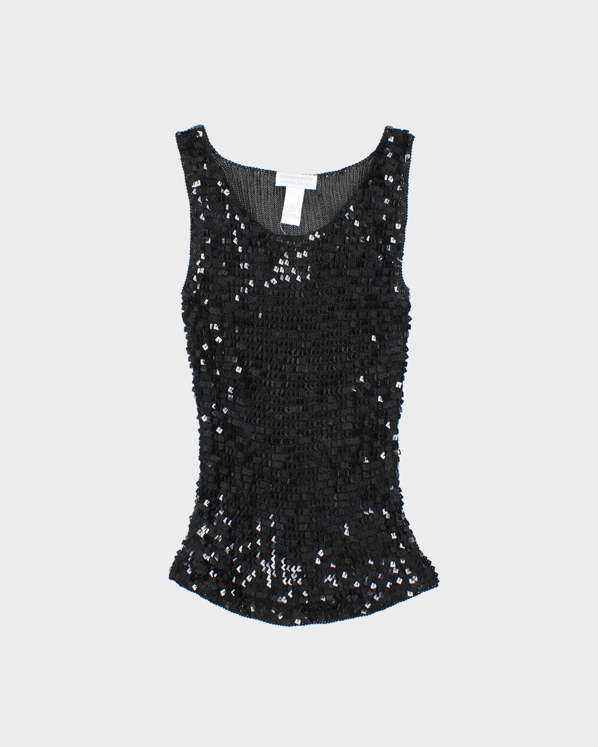 Deadstock Vintage Beechers Brook For Fairweather Crochet Sequin Top - M