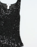 Deadstock Vintage Beechers Brook For Fairweather Crochet Sequin Top - M