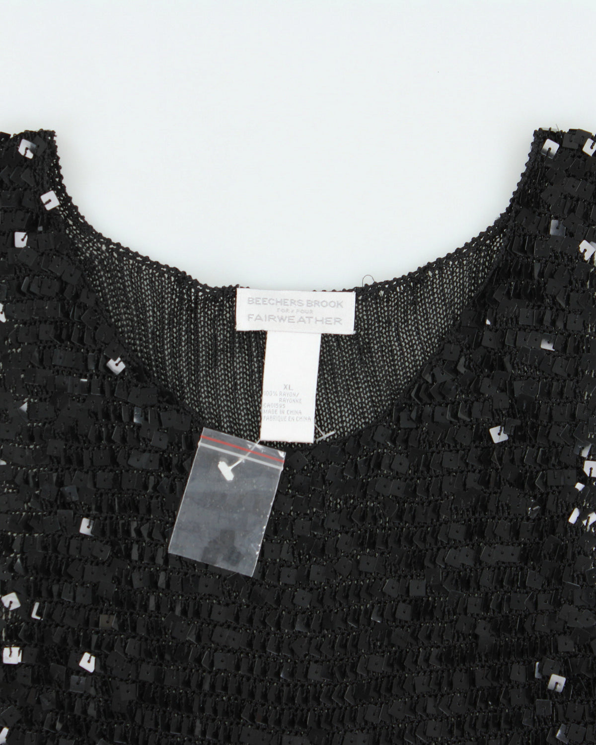Deadstock Vintage Beechers Brook For Fairweather Crochet Sequin Top - M