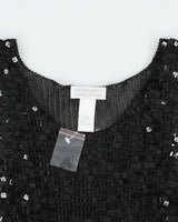Deadstock Vintage Beechers Brook For Fairweather Crochet Sequin Top - M