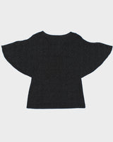 Vintage Y2K 2000s Jaques Vert Sparkly Batwing Cut-out Sleeve Top - S
