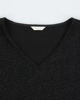Vintage Y2K 2000s Jaques Vert Sparkly Batwing Cut-out Sleeve Top - S