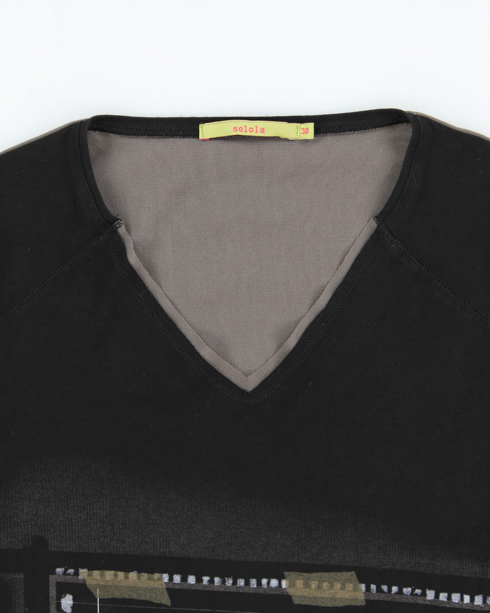 Vintage Y2K 00s Solola Black 3/4 Top - S