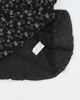 Vintage Y2K 00s Black Floral Tie-Up Camisole - M