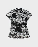Y2K 00s Jessica Patterned Tie-Up Blouse - L